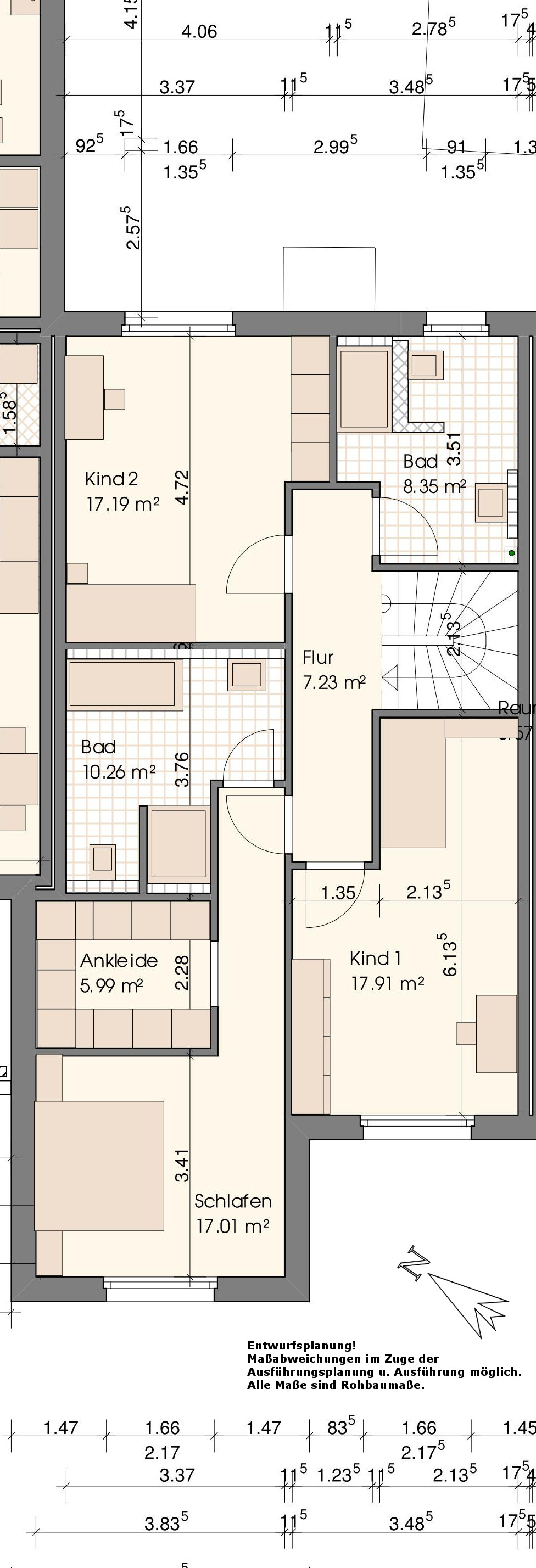 Grundriss Wohnung VII-Obergeschoss